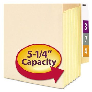 Smead® Manila End Tab File Pockets, 5.25" Expansion, Letter Size, Manila, 10-box freeshipping - TVN Wholesale